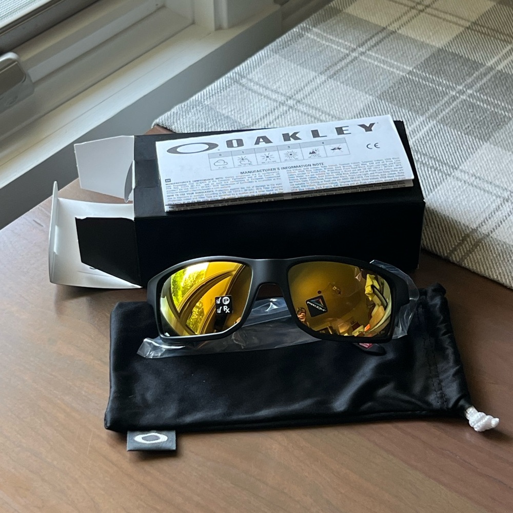 Oakley Gibston Sunglasses in Matte Black with Prizm 24K Polarized Lenses